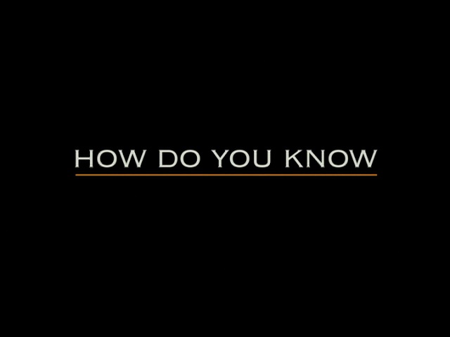 How Do You Know Trailer