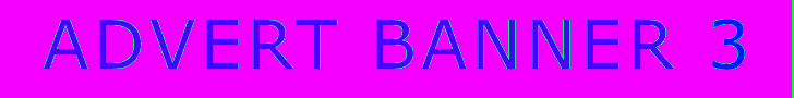 A bright pink rectagular box containing the words Advert Banner 3 in blue
